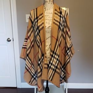 Plaid Tartan Shawl/Wrap/Poncho